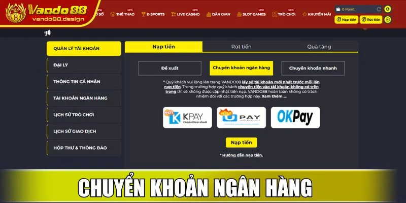 Chuyển khoản ngân hàng