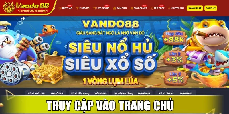 Truy cập vào trang chủ