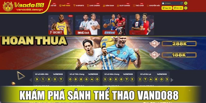 Khám phá sảnh Thể Thao tại Vando88